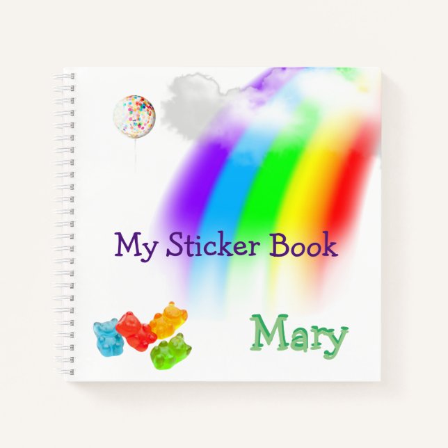Personalized Rainbow Sticker Book (Front)