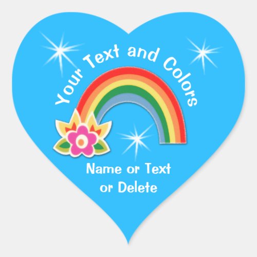 Personalized Rainbow Stickers Your TEXT COLORS