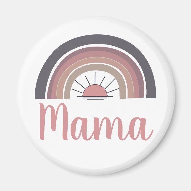 Personalized rainbow sun Mama Magnet (Front)