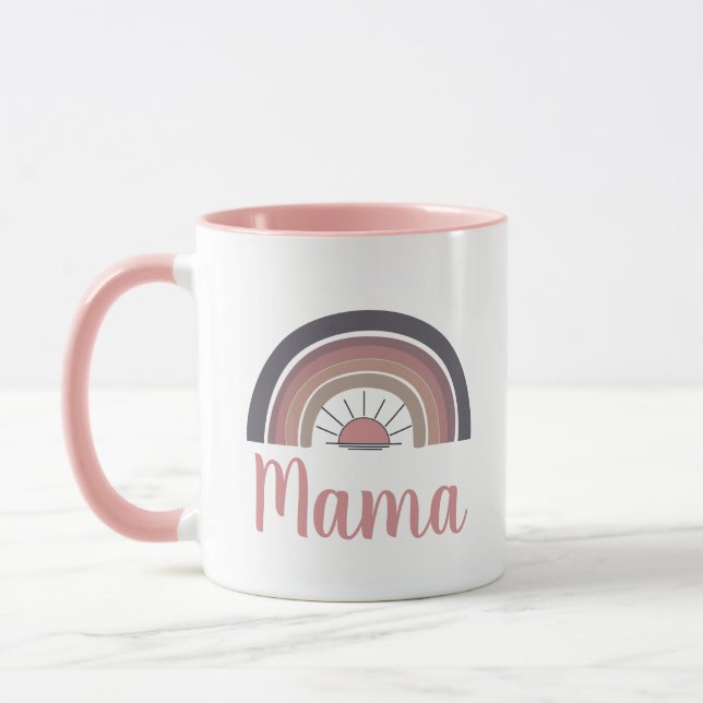 Personalized rainbow sun Mama Mug (Left)