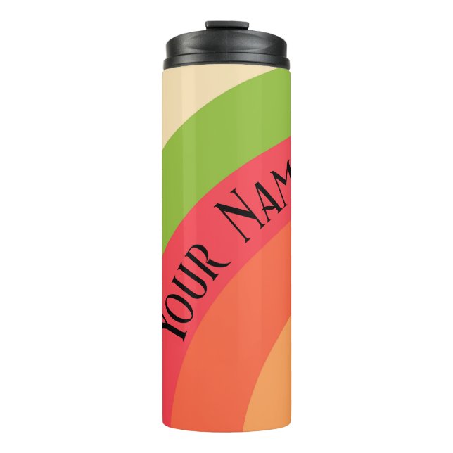Personalized Rainbow Thermal Tumbler (Front)