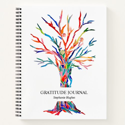 Personalized Rainbow Tree Gratitude Journal