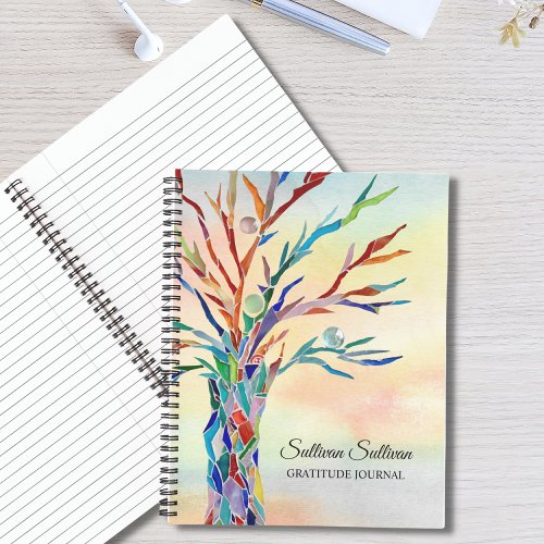 Personalized Rainbow Tree Gratitude Journal