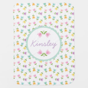 Personalized Rainbow Tulip Blanket