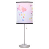 Personalized Rainbow Unicorn Baby Girl Nursery Table Lamp (Left)