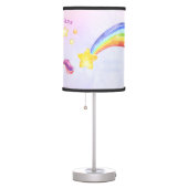 Personalized Rainbow Unicorn Baby Girl Nursery Table Lamp (Right)