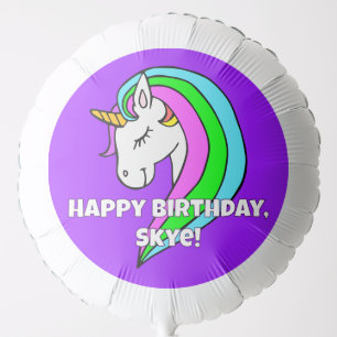 Personalized Rainbow Unicorn Balloon