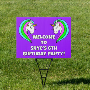 Personalized Rainbow Unicorn Sign
