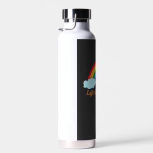 Personalized Rainbow Water Bottle Custom Name