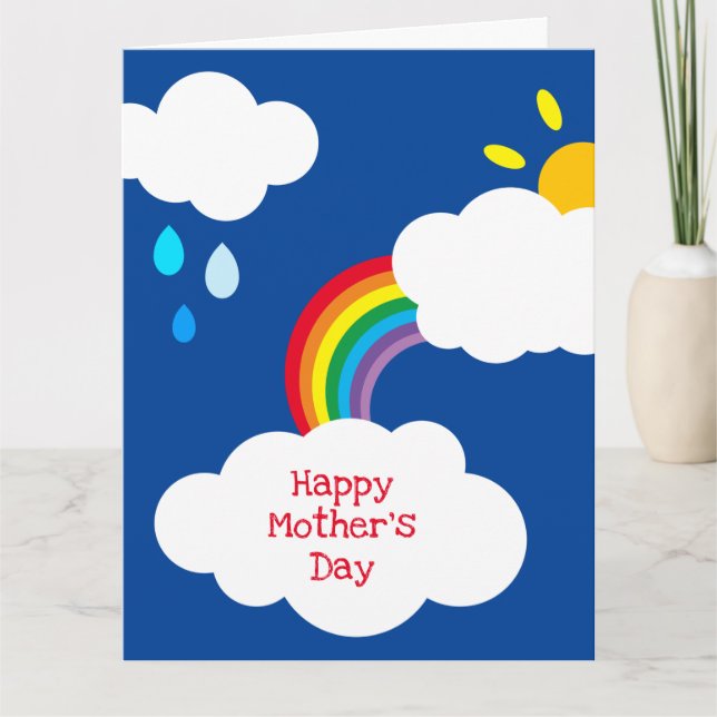 Personalized Rainbow Weather Mother's Day Card (Front)