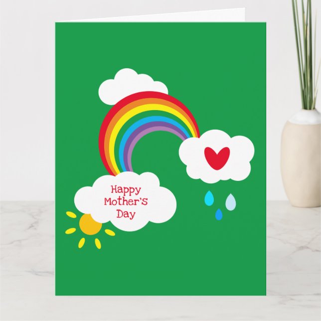 Personalized Rainbow Weather Mother's Day Card (Front)