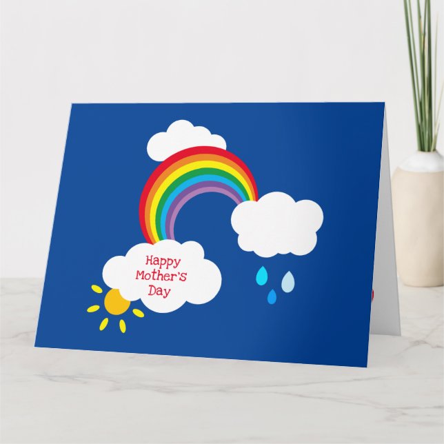 Personalized Rainbow Weather Mother's Day Card (Front)