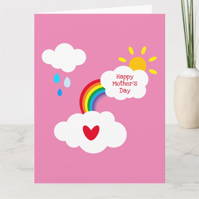 Personalized Rainbow Weather Mother's Day Card (Front)