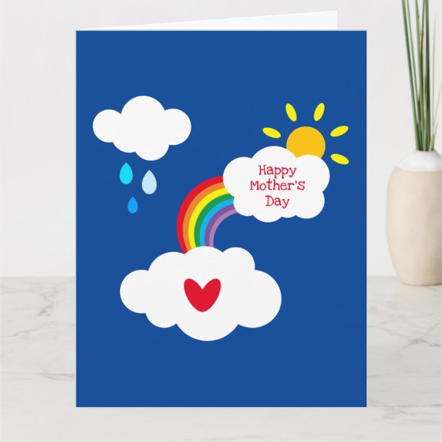 Personalized Rainbow Weather Mother's Day Card (Front)