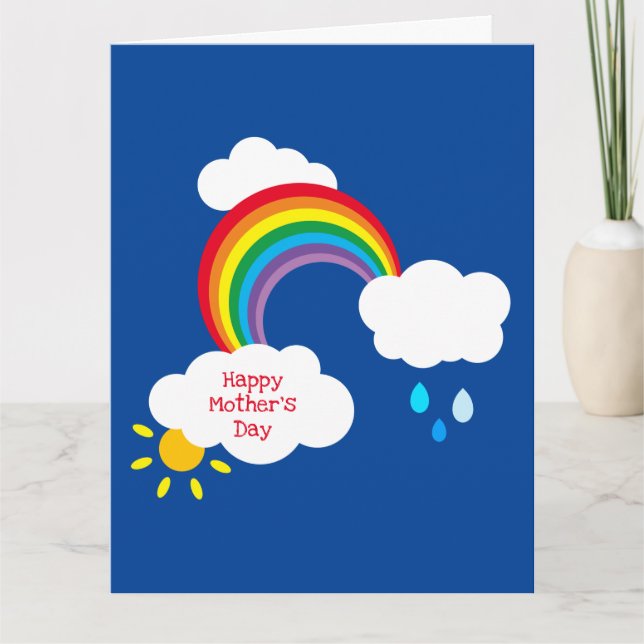 Personalized Rainbow Weather Mother's Day Card (Front)