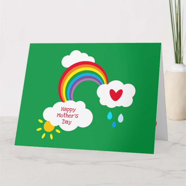Personalized Rainbow Weather Mother's Day Card (Front)