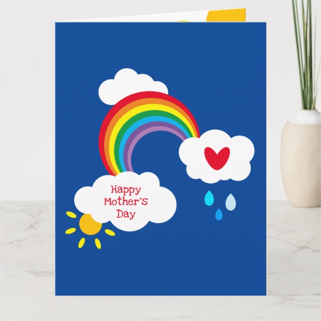 Personalized Rainbow Weather Mother's Day Card (Front)