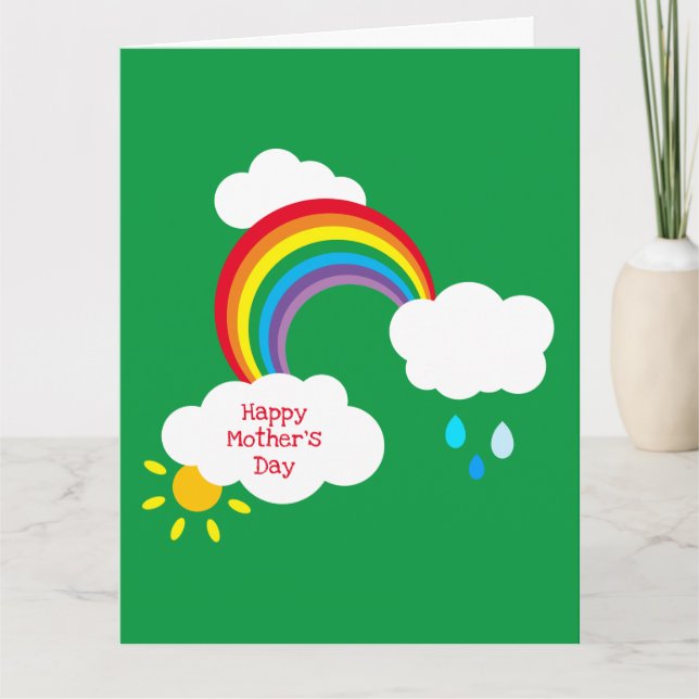 Personalized Rainbow Weather Mother's Day Card (Front)