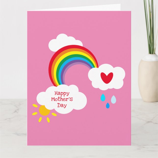 Personalized Rainbow Weather Mother's Day Card (Front)