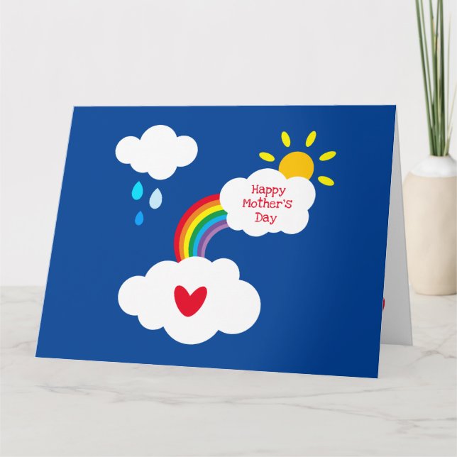 Personalized Rainbow Weather Mother's Day Card (Front)