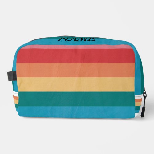 Personalized rainbow zigzag pattern  dopp kit