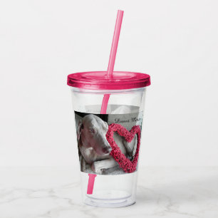 Personalized Rain's Heart - Weimaraner Dog Acrylic Tumbler