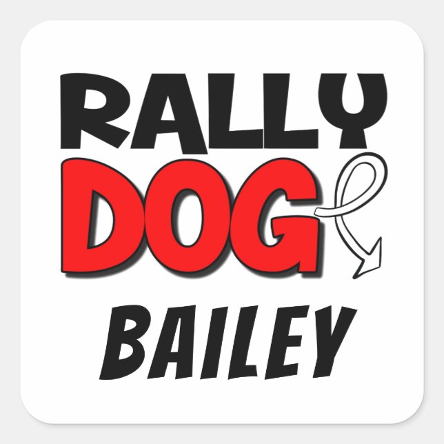 Personalized Rally Dog Obedience Sport  Square Sticker (Front)