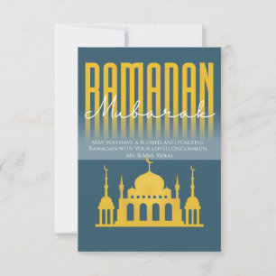 Personalized Ramadan Mubarak greeting card