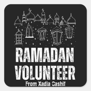 Personalized Ramadan Volunteer Square Sticker