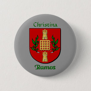 Personalized Ramos Historical Shield Pinback Button