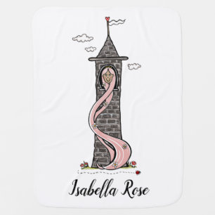 Personalized Rapunzel Princess Medium Skin Tone Baby Blanket