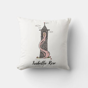 Personalized Rapunzel Princess Medium Skin Tone Throw Pillow