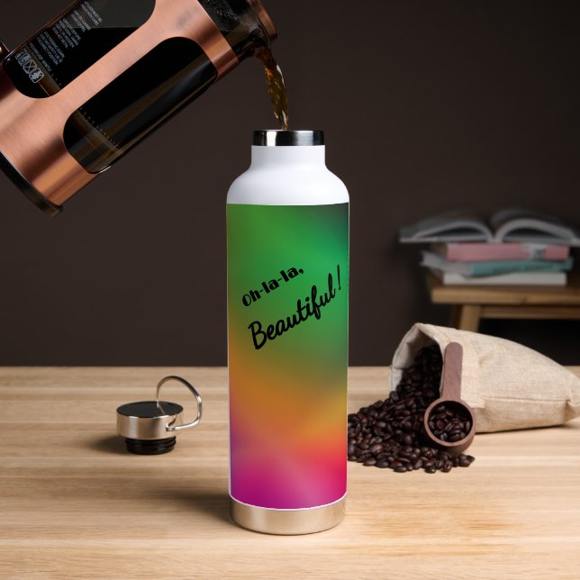 Personalized Raspberry Melon Water Bottle (Coffee (Rotated))