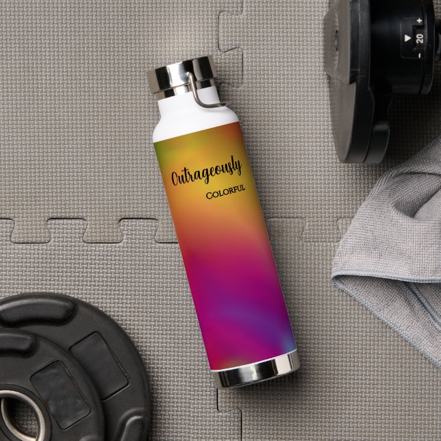 Personalized Raspberry Pear Water Bottle (Gym (Rotated))