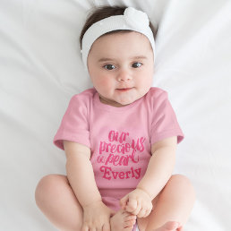 Personalized Raspberry Pink Tutu Precious Pearl Baby Bodysuit