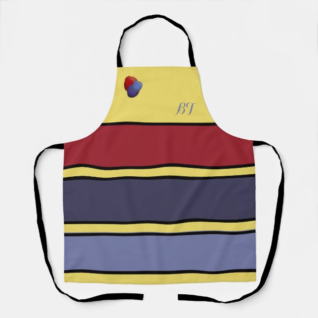 Personalized Raspberry Tart-Colored Apron (Front)