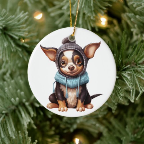 Personalized Rat Terrier Dog Ceramic Ornament