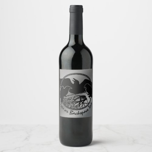 Personalized Raven Bottle Labels Bird Art Labels