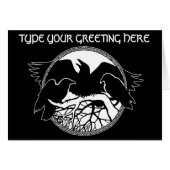 Personalized Raven Cards Cool Crow Art Cards (Front Horizontal)