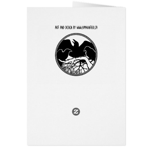 Personalized Raven Cards Cool Crow Art Cards (Back)