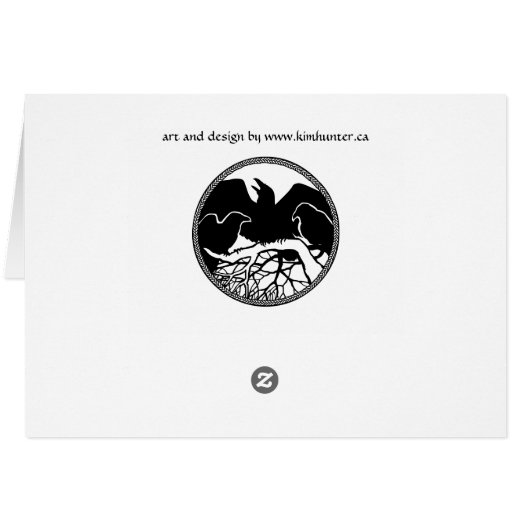 Personalized Raven Cards Cool Crow Art Cards (Back Horizontal)