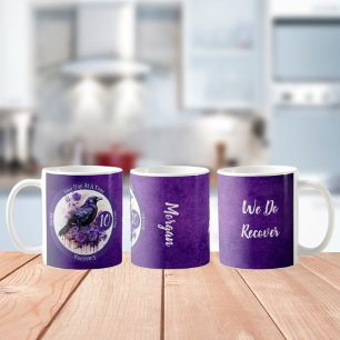 Personalized Raven Recovery Milestone Gift Coffee Mug