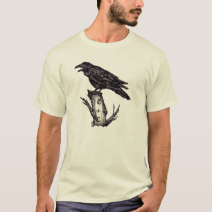 Personalized Raven T Shirt, Striking Original Art T-Shirt