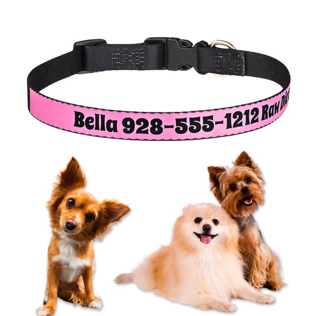 Personalized Raw Diet Dog If Lost Call Pet Collar (Creator Uploaded)