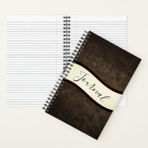 Personalized rawhide look journal