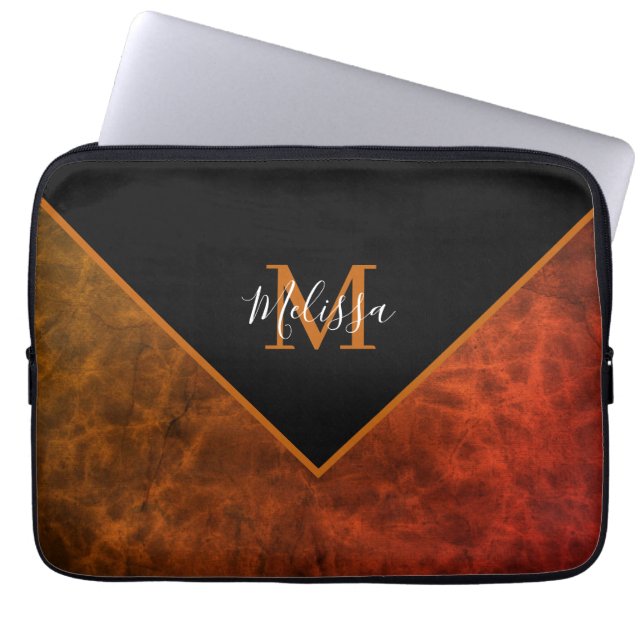 Personalized rawhide personalized laptop sleeve (Front)