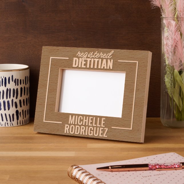 Personalized RD Registered Dietitian Engraved Frames (Left)