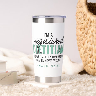 Personalized RD Registered Dietitian Funny Insulated Tumbler