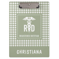 Personalized RD Registered Dietitian Plaid Pattern