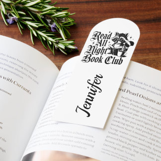 Personalized Read All Night Book Club Bookworm Bookmarks